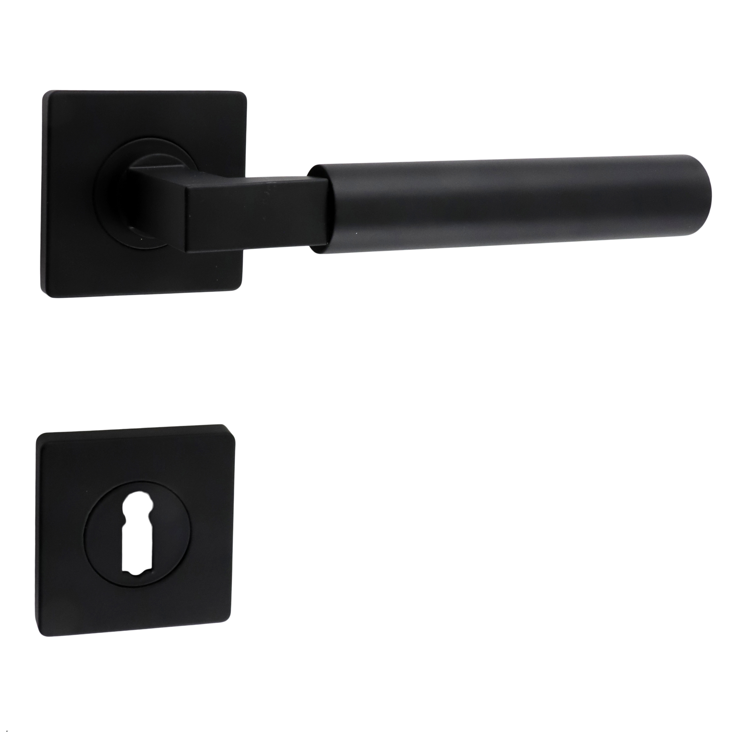 321.0261.46.1 Türgriffe mit Rosetten Messing schwarz Bauhaus BB Sonderposten!