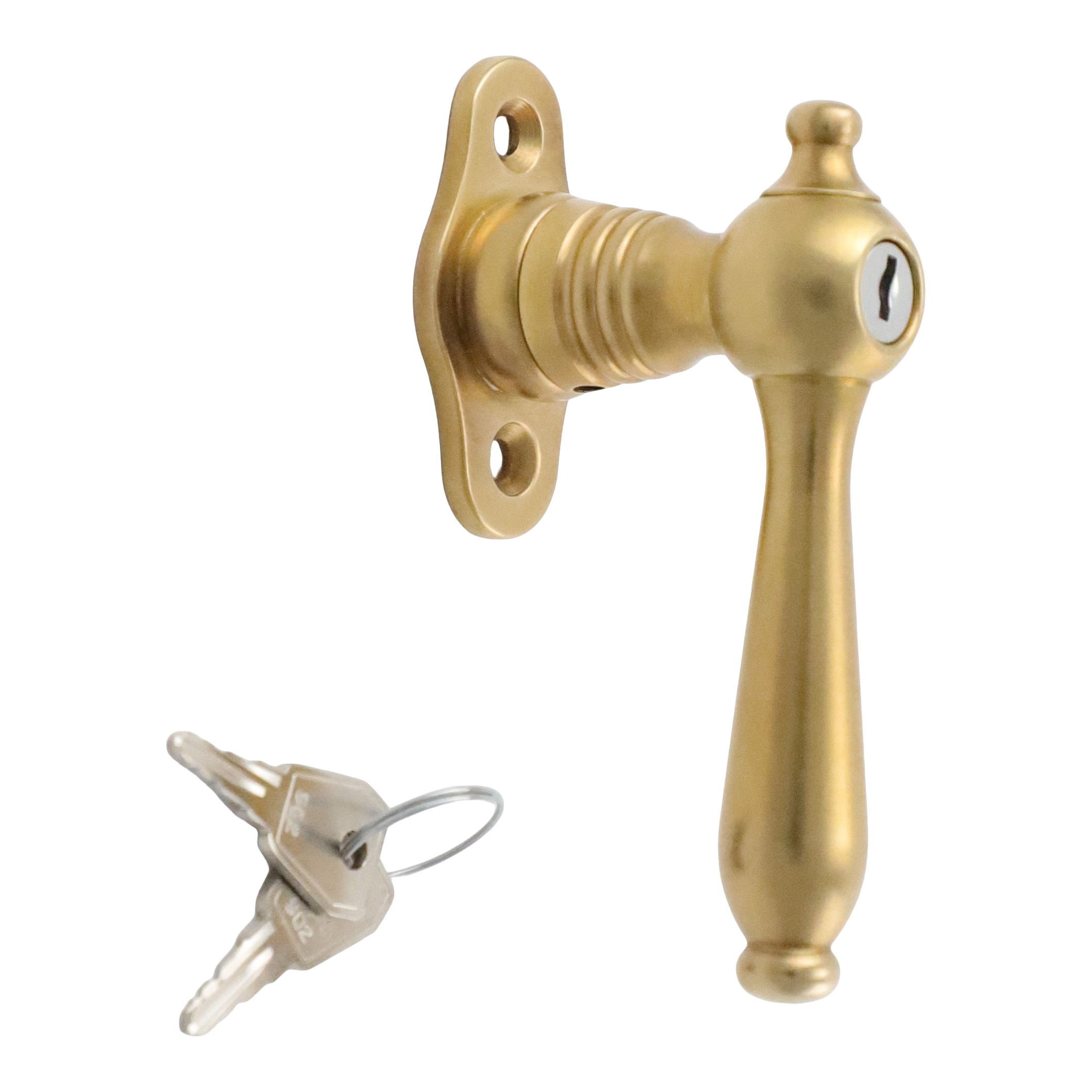 420.0120.45 Fenstergriff im Biedermeier Stil in Messing - antike Fensterbeschläge, Fenstergriffe 420.0120.45 Fenstergriff im Biedermeier Stil in Messing - antike Fensterbeschläge, Fenstergriffe