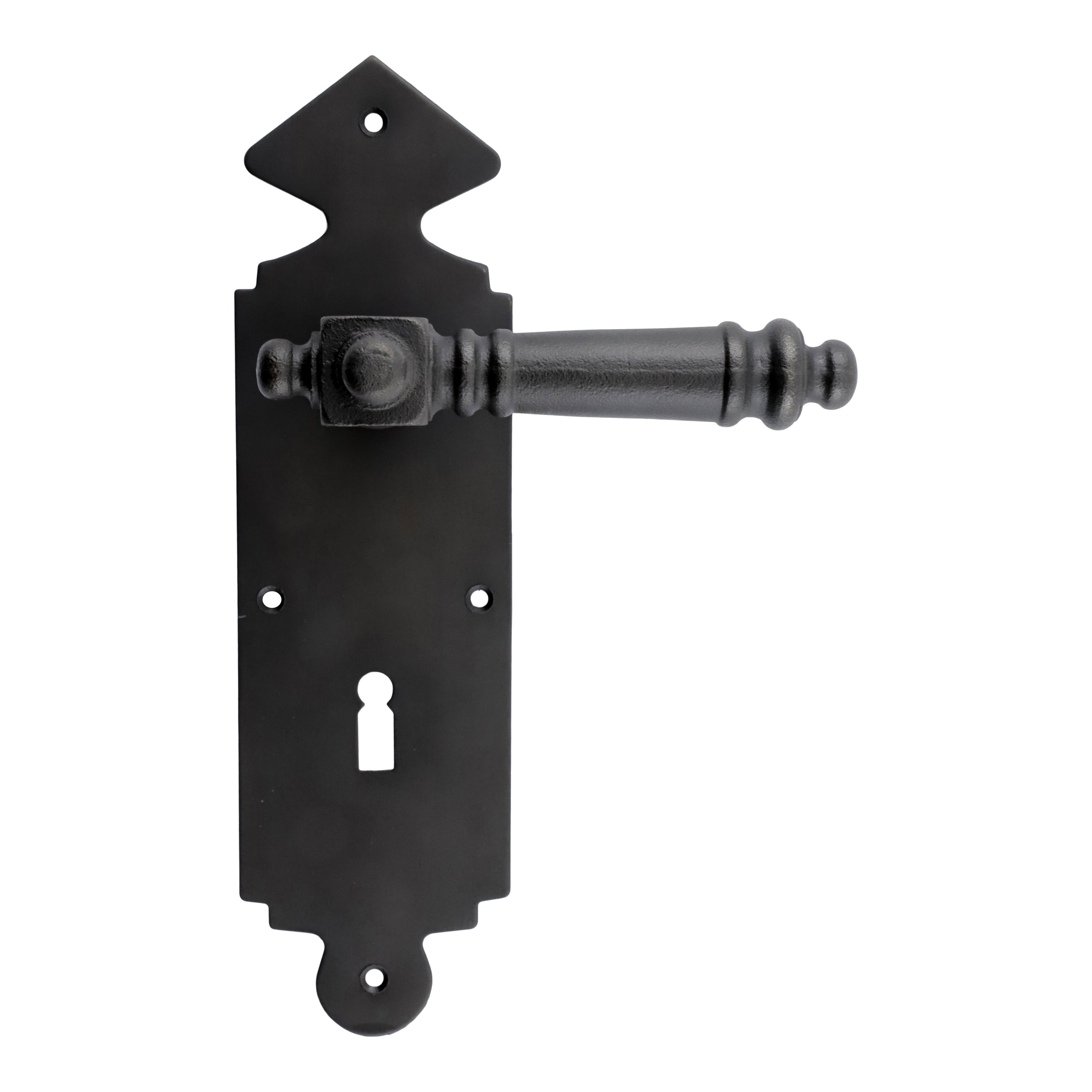 322.0104.70 Türgriffe mit Langschild Klassizismus Eisen schwarz 322.0104.70 Türgriffe mit Langschild Klassizismus Eisen schwarz