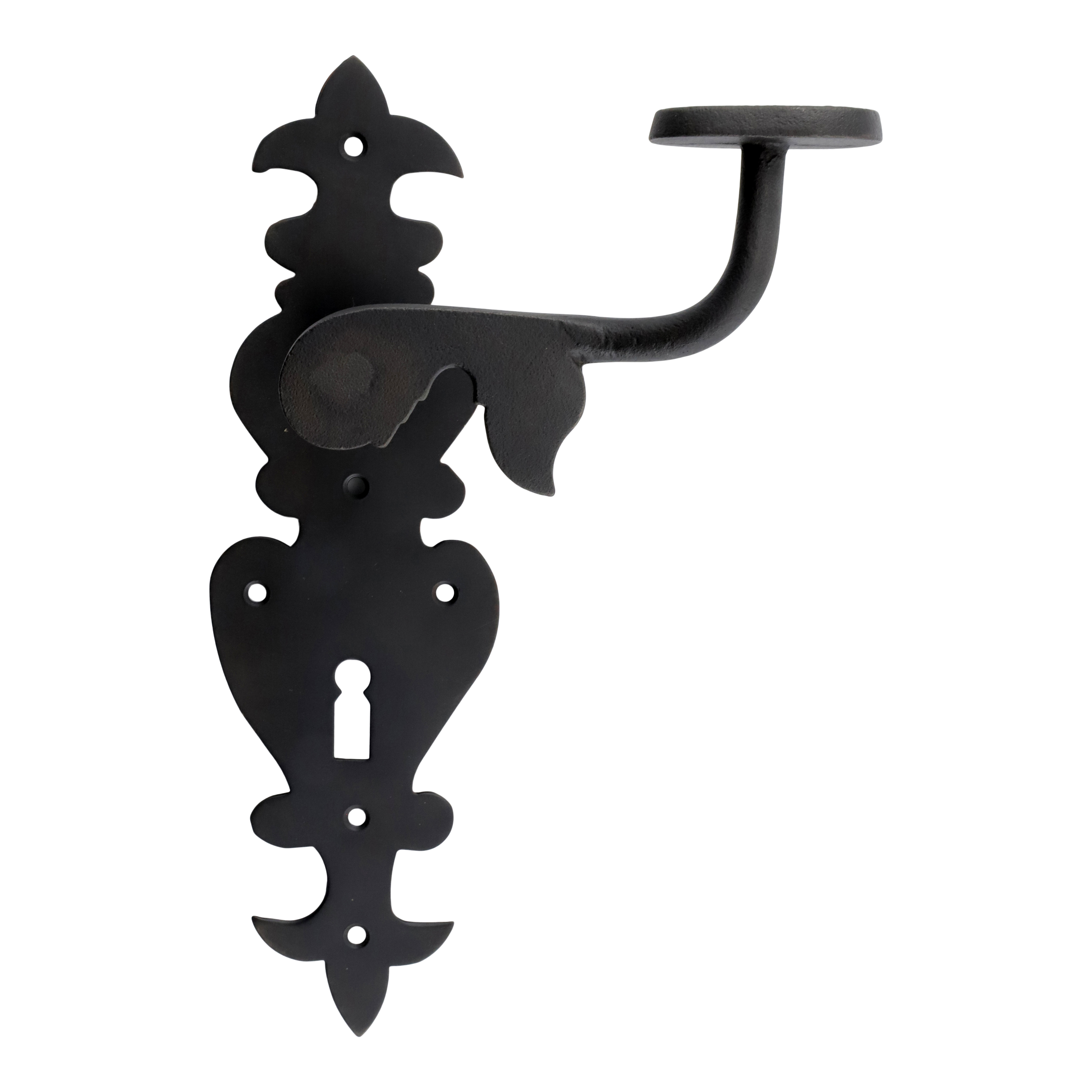 322.0103.70 Türgriffe mit Langschild Klassizismus Eisen schwarz 322.0103.70 Türgriffe mit Langschild Klassizismus Eisen schwarz